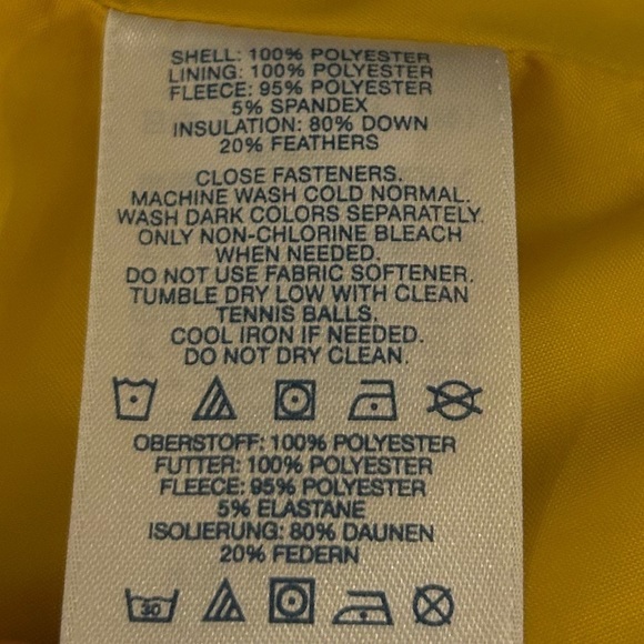Yellow Lands End puffer vest size Small - Picture 5 of 6